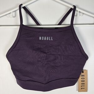 NWT NOBULL Women's Dark Plum High Neck Sports Bra Size Small